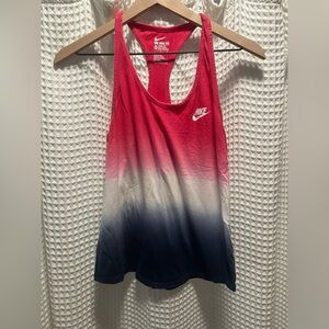 Red white and blue Nike tank top